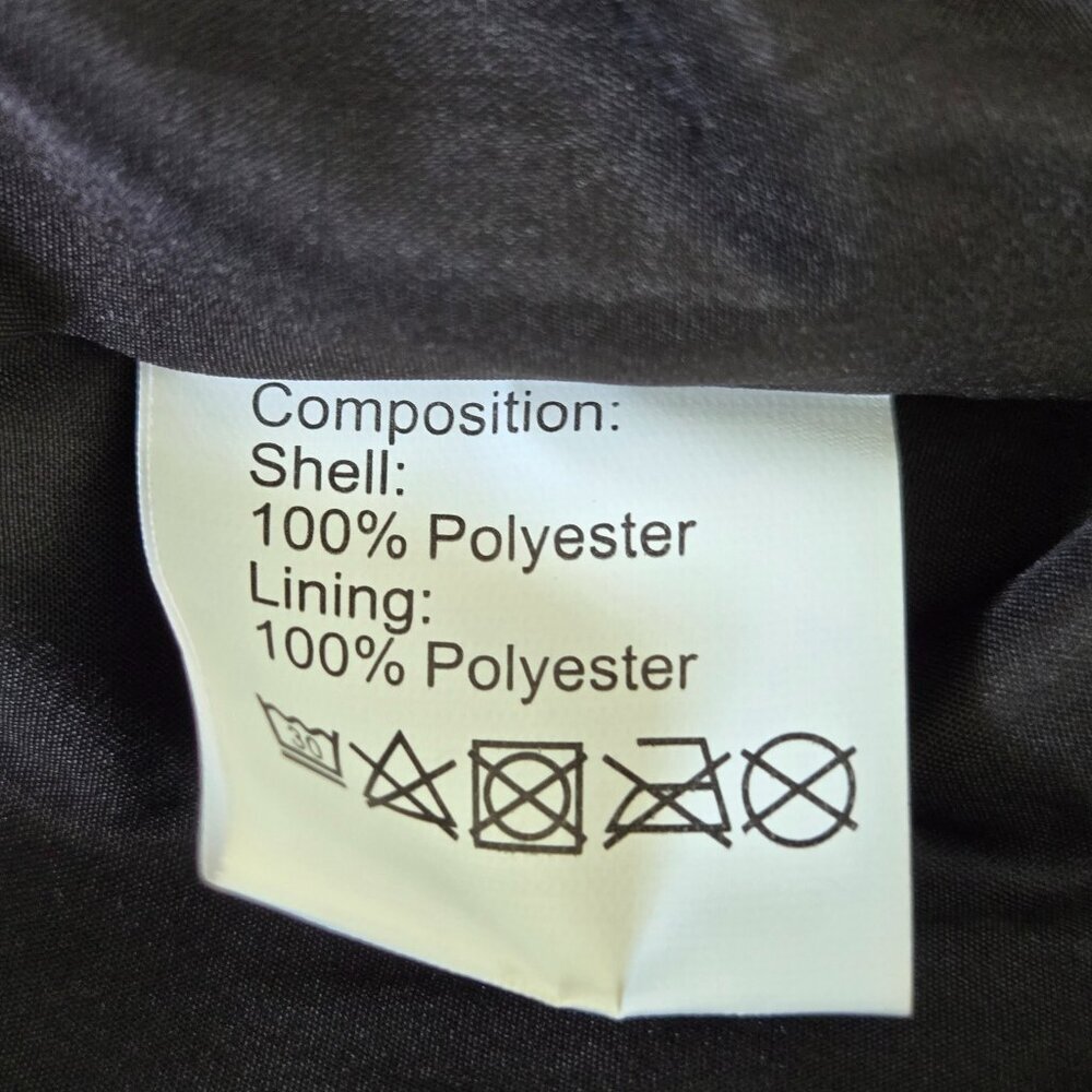 NWOT | Black Mid-Length Hooded Performance Spring Jacket Gold Hardware | XL - Picture 6 of 7